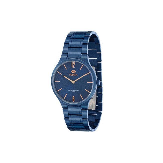 Técnica y Control reloj de color azul